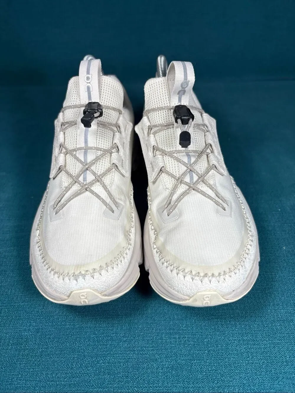 On Cloudaway Womens 8.5 Undyed White Speed Lacing Sneakers Shoes 49.98945